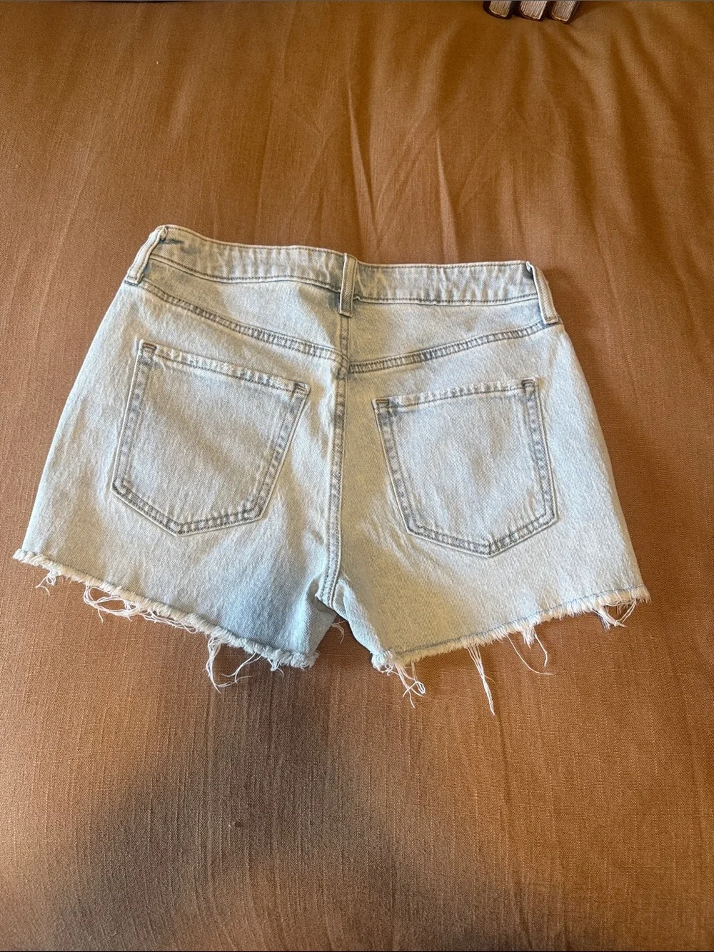 Old Navy Light Blue Distressed Denim OG CURVY short